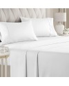Queen Size Sheet Set - Breathable &amp; Cooling Sheets - Hotel Luxury Bed Sheets - Extra Soft - Deep Pockets - Easy Fit - 4 Piece Set - Wrinkle Free - Comfy \u2013 White Bed Sheets - Queens Sheets \u2013 4 PC