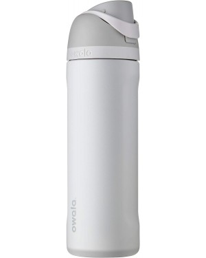 Owala FreeSip Insulated Stainless Steel Water Bottle with Straw for Sports and Travel, BPA-Free, 24-Ounce, Shy Marshmallow