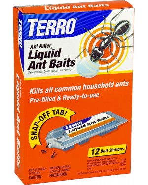 TERRO T300B Liquid Ant Killer, 12 Bait Stations