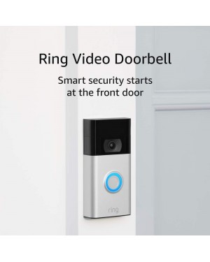 Ring Video Doorbell - 1080p HD video, improved motion detection, easy installation \u2013 Satin Nickel