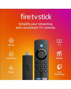 Fire TV Stick with Alexa Voice Remote (includes TV controls), free &amp; live TV without cable or satellite, HD streaming device