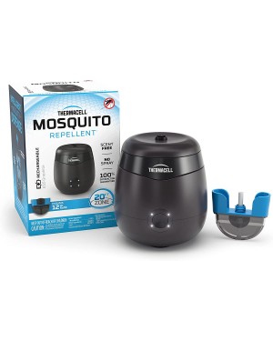 Thermacell E-Series Rechargeable Mosquito Repeller with 20&#39; Mosquito Protection Zone; Charcoal; Up To 9-Hr Battery Life; Includes 12-Hr Repellent Refill; DEET-Free Bug Spray Alternative; Scent Free